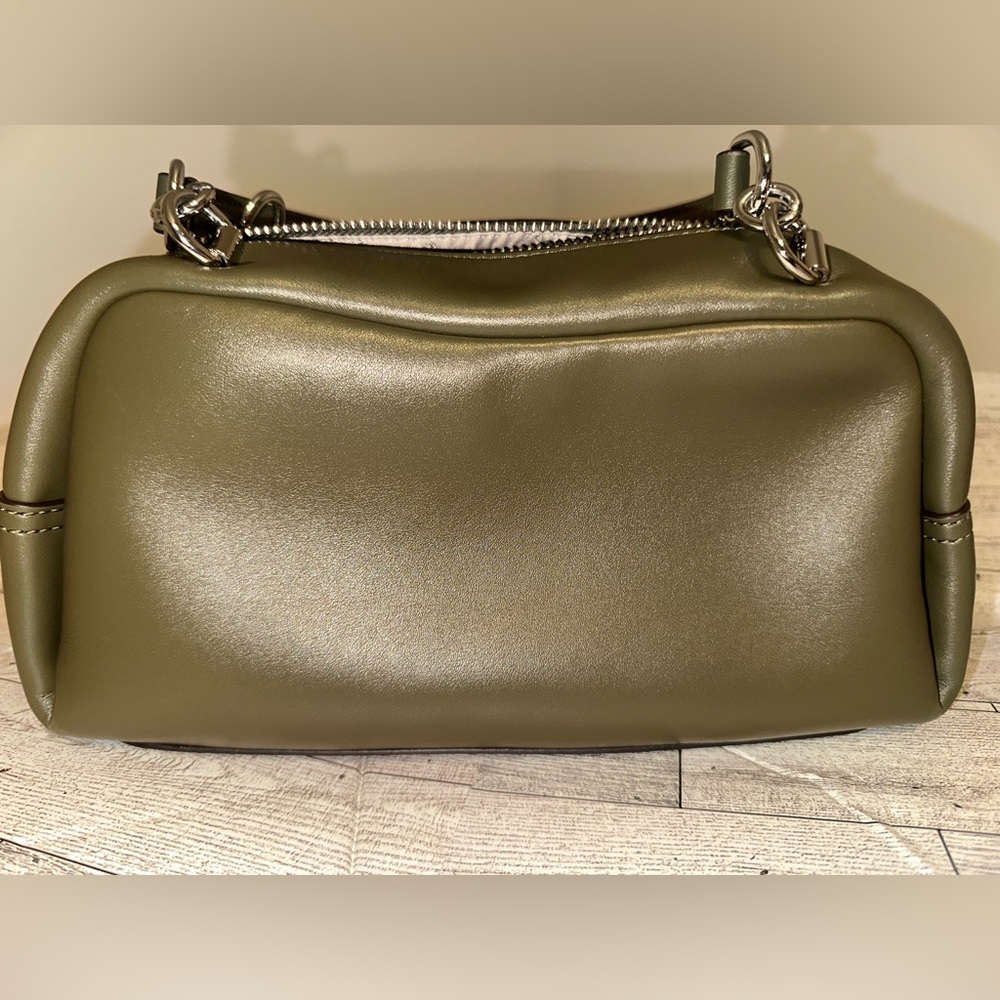 Michael Kors Olive Green Leather Crossbody with Silver Star Accents - Picture 2 of 5